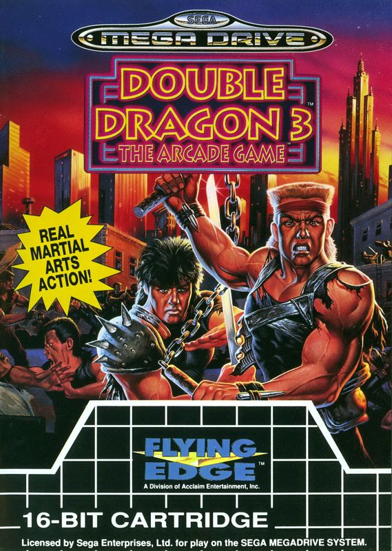 Double Dragon III The Arcade Game box art for Sega Genesis